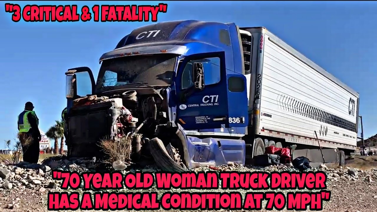 Raw Video Of Aftermath Of 70 Yr Old Woman Trucker Crashes Into 5 Vehicles At 70 MPH 🤯