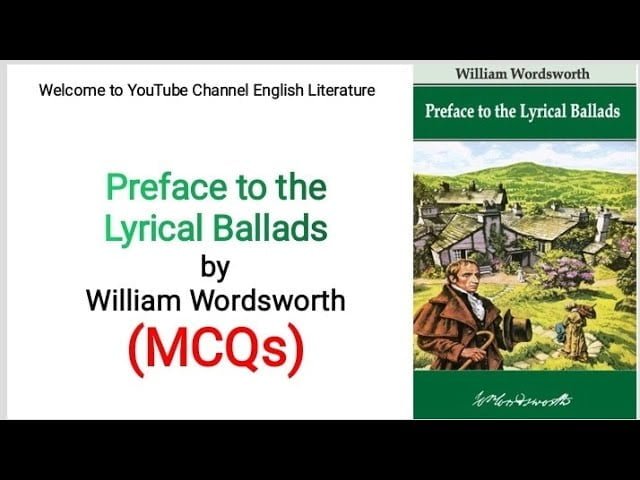 Preface to the Lyrical Ballads by William Wordsworth MCQs in Urdu/Hindi