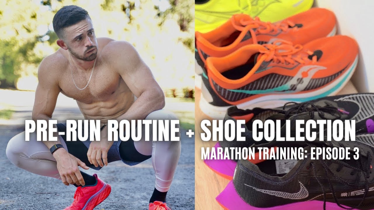 MY FULL PRE RUN ROUTINE & FULL SHOE COLLECTION (Warm Up, Nutrition, & Technology) | Episode 3