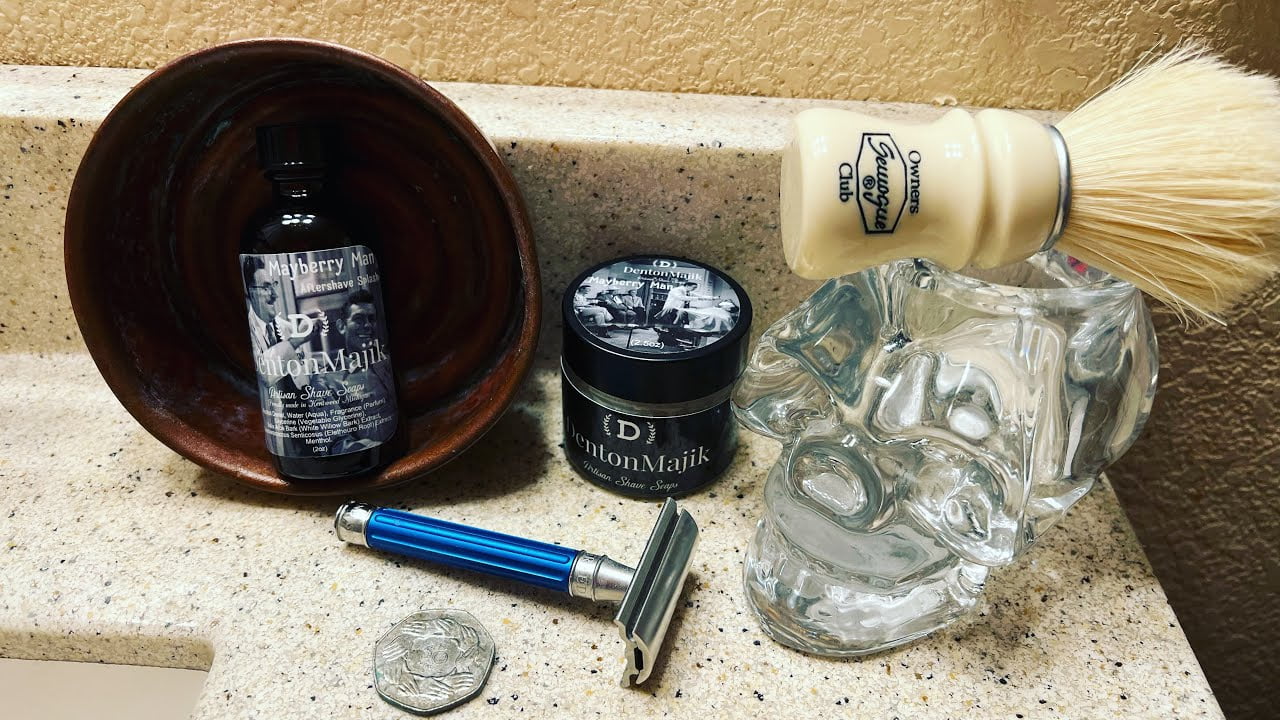 Mayberry Man Soap & Aftershave, EJ 3one6, & SOC Brush.