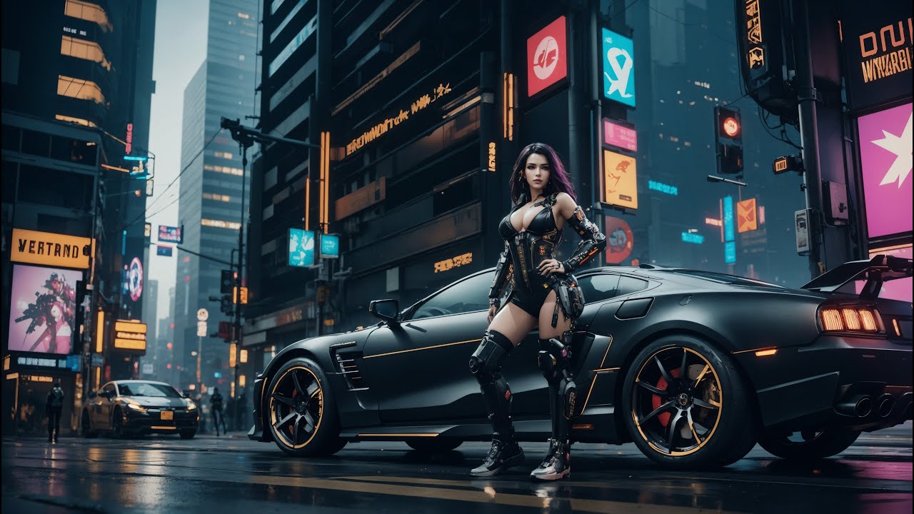 AI Artwork & Lookbook Showcase of Stunning and Sexy AI Girl Cyberpunk 2077 Style Images