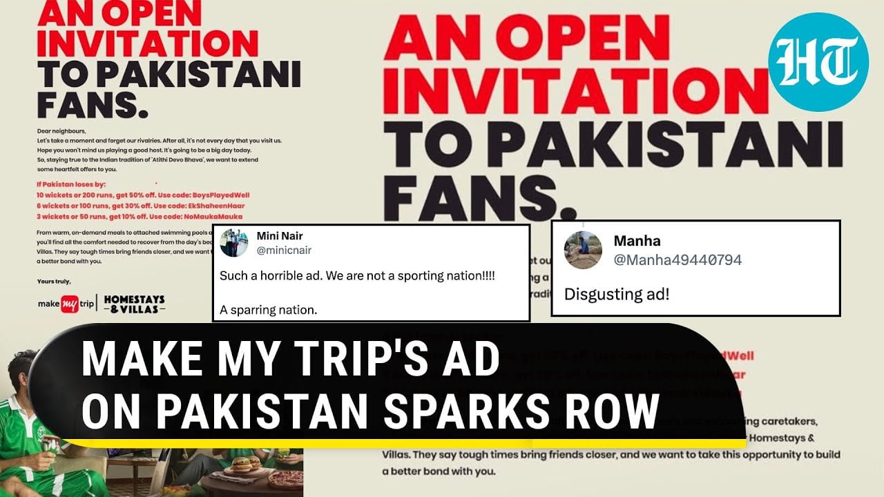 'Distasteful' Pak Cricket Ad Trolled; Make My Trip Faces Backlash | World Cup 2023